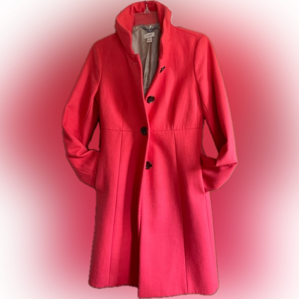 J. Crew Coral Coat 🧡🩷❤️